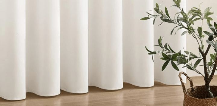 homeideas blackout curtains greyish white – thermal insulated and soundproof drapes for living room